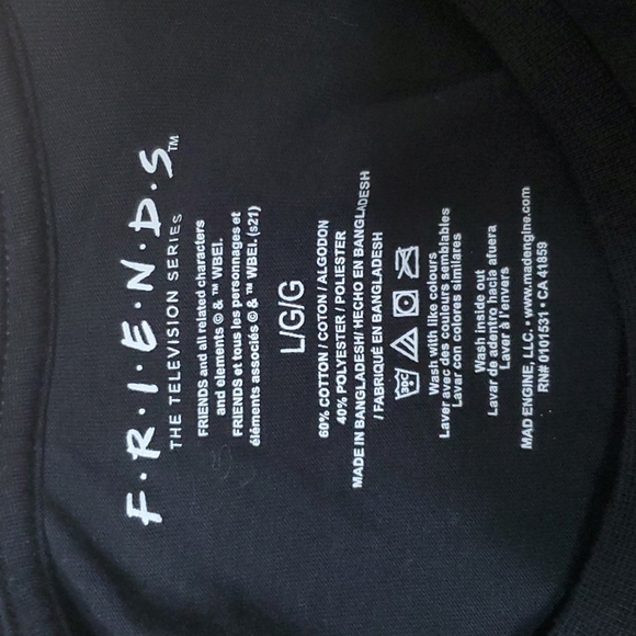 F.R.I.E.N.D.S short sleeve tshirt - Picture 2 of 2